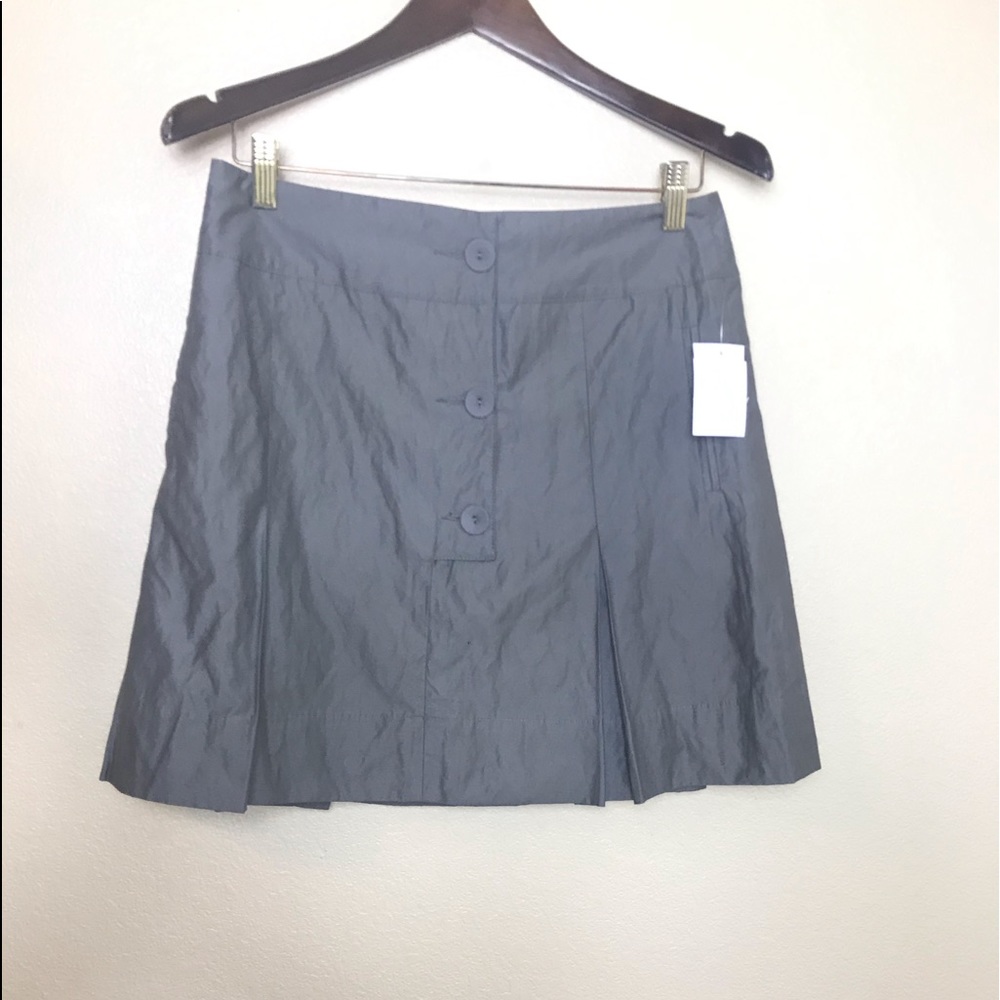 Joe’s Jeans Gray wrinkle Lined Skater Skirt
